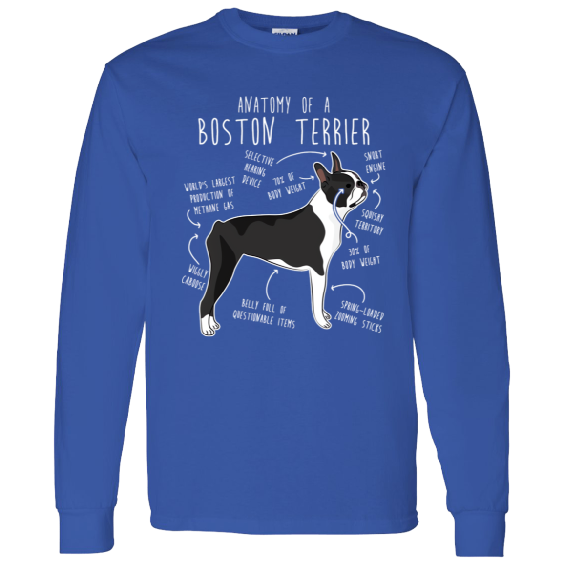 Anatomy of a Boston Terrier Short & Long Sleeve T Shirt
