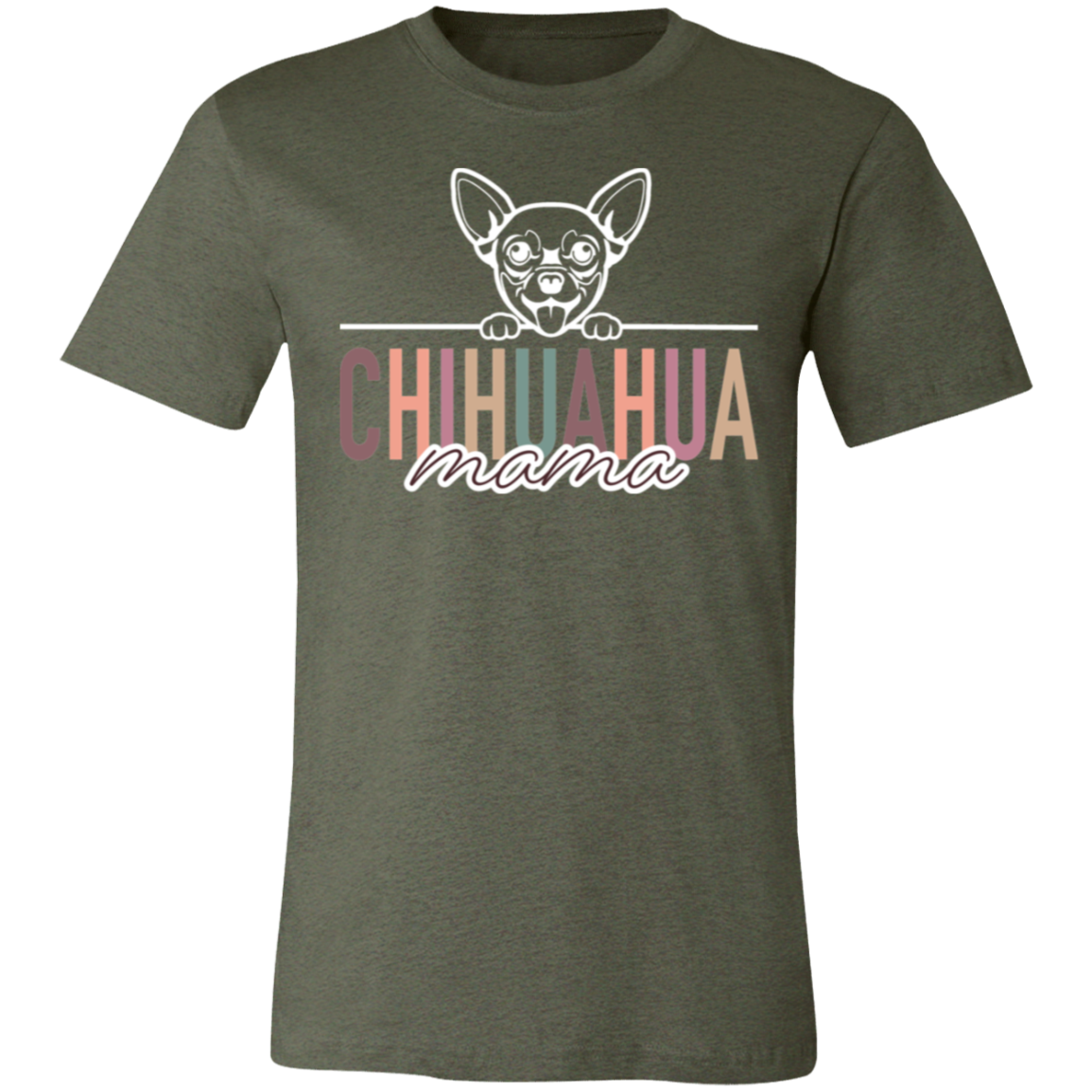 Chihuahua Mama Short Sleeve T(Brown or White Outline) -Bella Canvas
