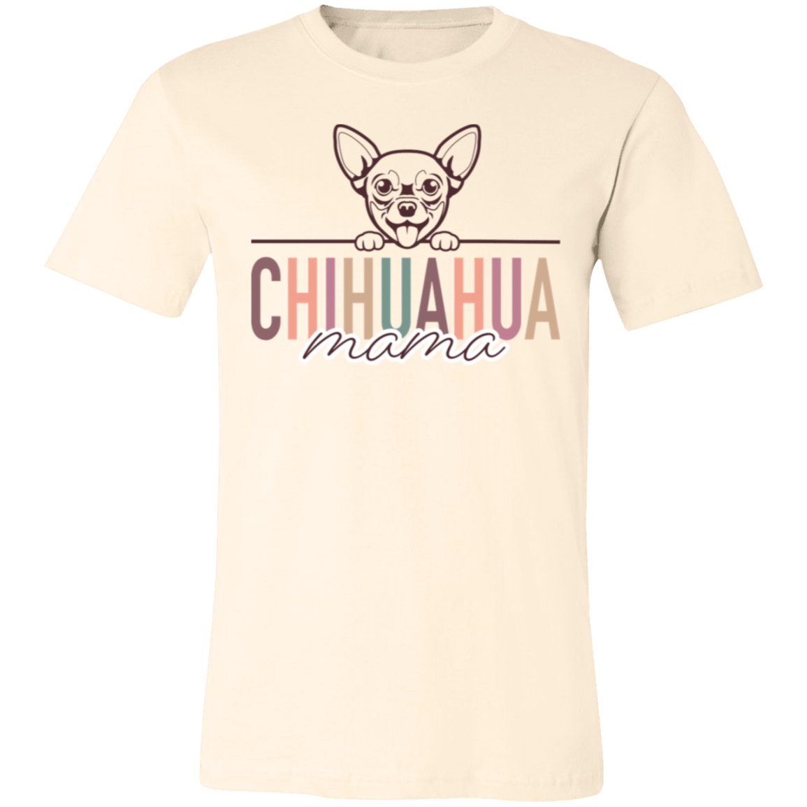Chihuahua Mama Short Sleeve T(Brown or White Outline) -Bella Canvas