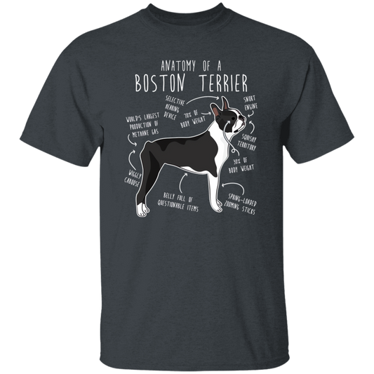 Anatomy of a Boston Terrier Short & Long Sleeve T Shirt