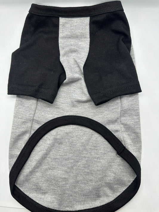 Fat Albert Gray & Black Raglan Dog TShirt