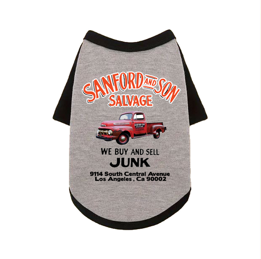 Sanford & Son Gray & Black Raglan Dog TShirt