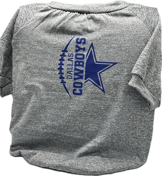 Dallas Cowboys Light Gray Dog T Shirt