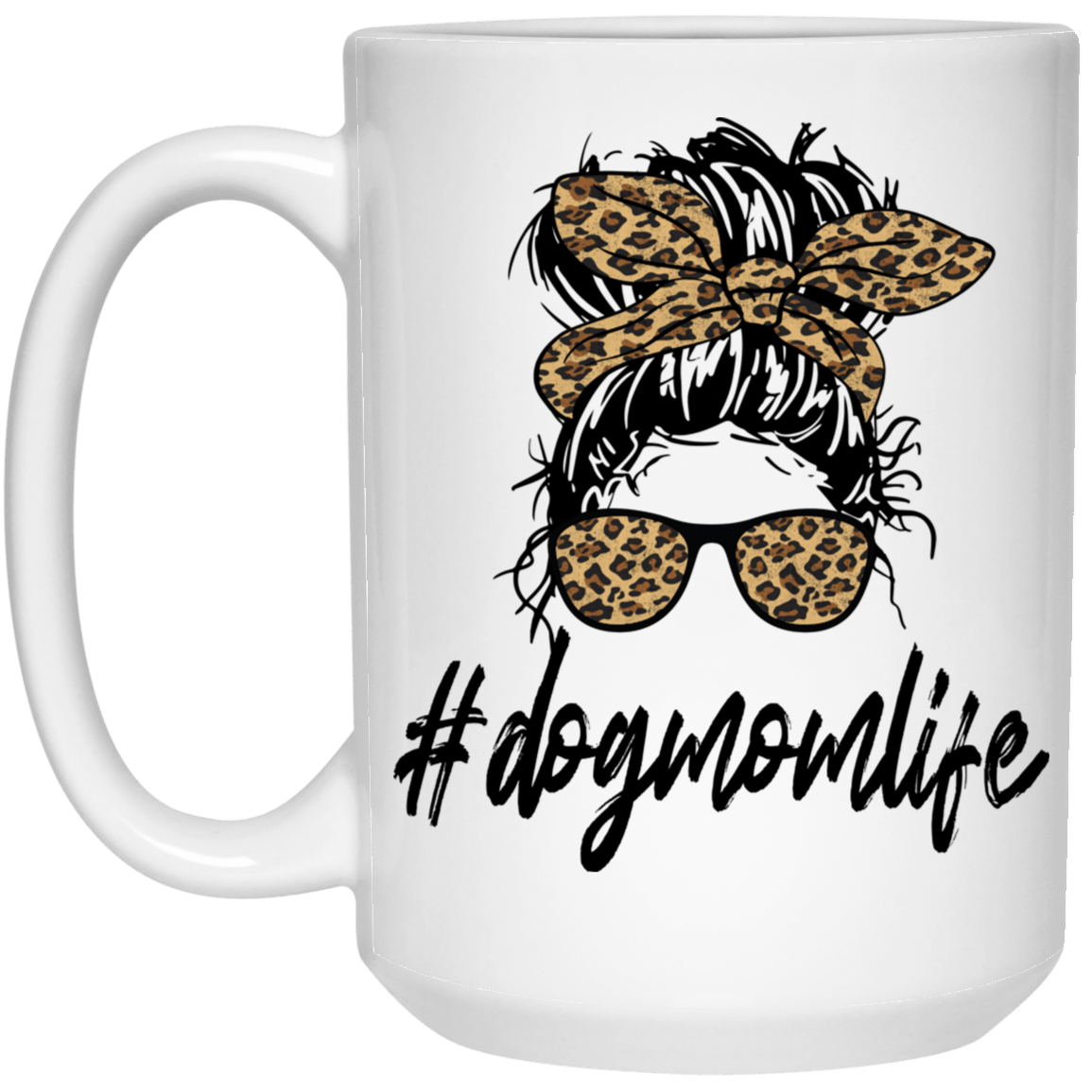 21504 15 oz. White #dogmomlife Mug - Spoiled Rotten Pup