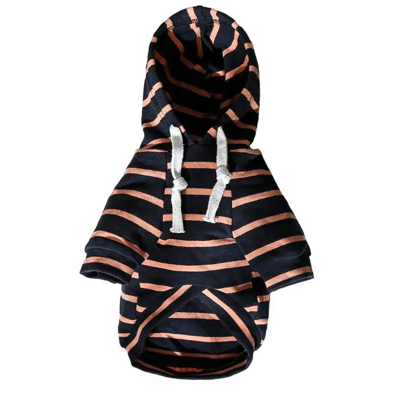 Striped Dog Hoodie for Small Medium Dogs - Spoiled Rotten Pup