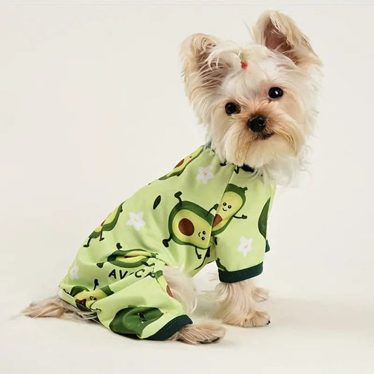 Avocado Cotton Dog Pajamas - Spoiled Rotten Pup