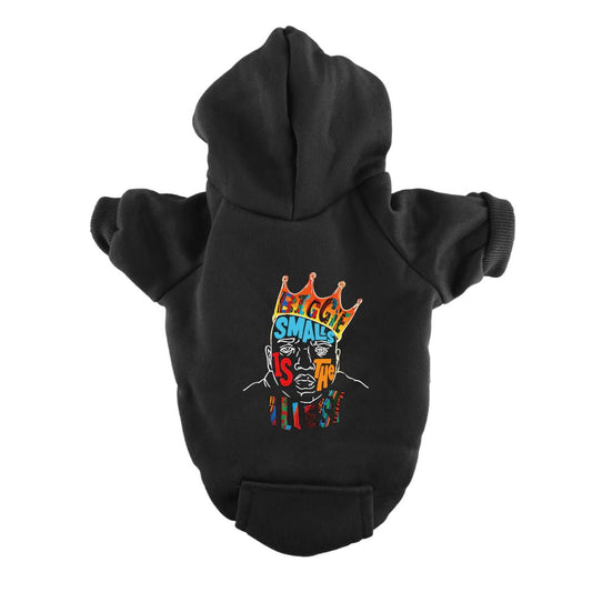 Biggie Smalls Is The Illest Black Dog Hoodie - Spoiled Rotten Pup