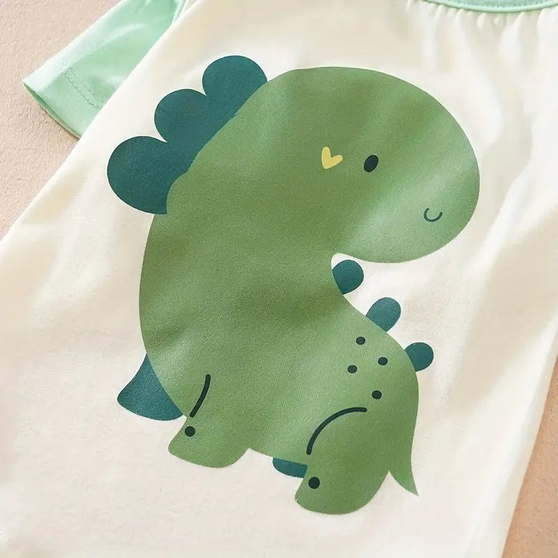 Dinosaur Cartoon Graphic Dog T Shirt - Spoiled Rotten Pup