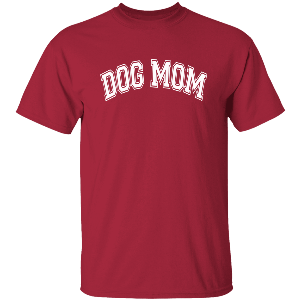 Dog Mom Collegiate Short Sleeve T-Shirt - Spoiled Rotten Pup
