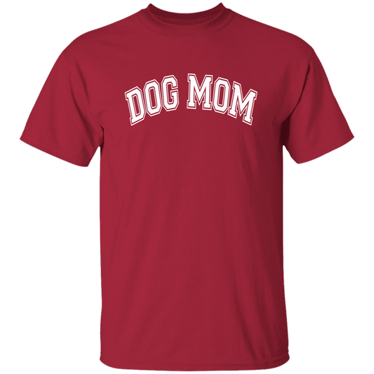 Dog Mom Collegiate Short Sleeve T-Shirt - Spoiled Rotten Pup