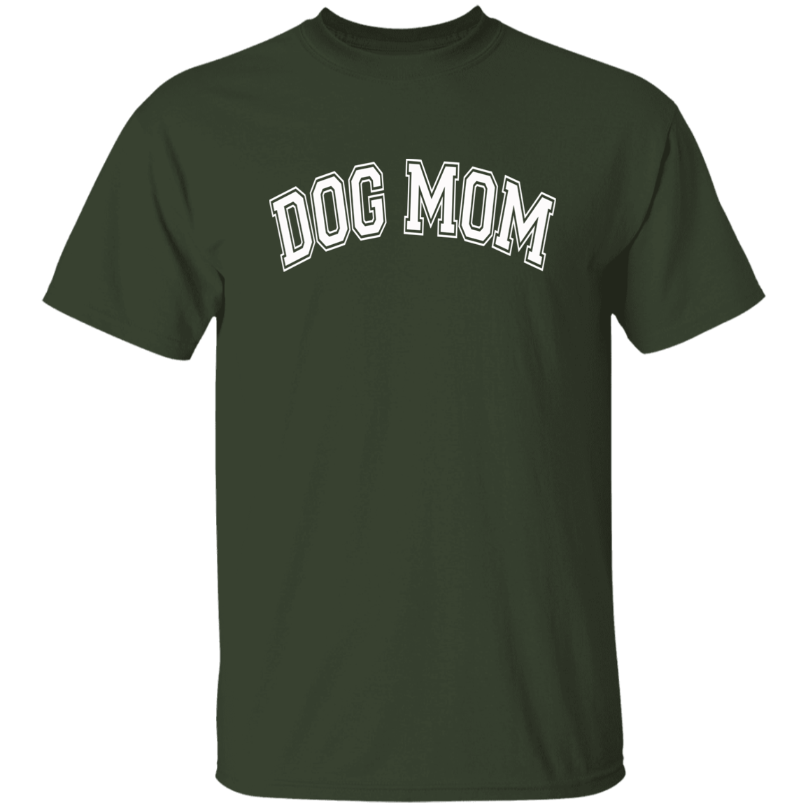 Dog Mom Collegiate Short Sleeve T-Shirt - Spoiled Rotten Pup