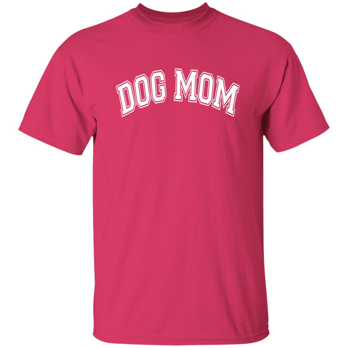 Dog Mom Collegiate Short Sleeve T-Shirt - Spoiled Rotten Pup