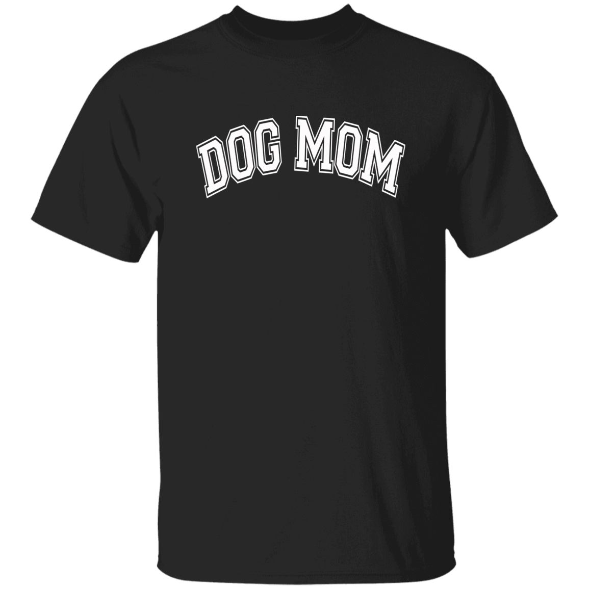 Dog Mom Collegiate Short Sleeve T-Shirt - Spoiled Rotten Pup