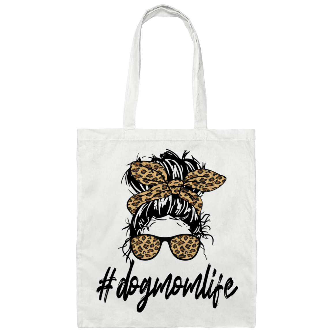 #dogmomlife Canvas Tote Bag - Spoiled Rotten Pup