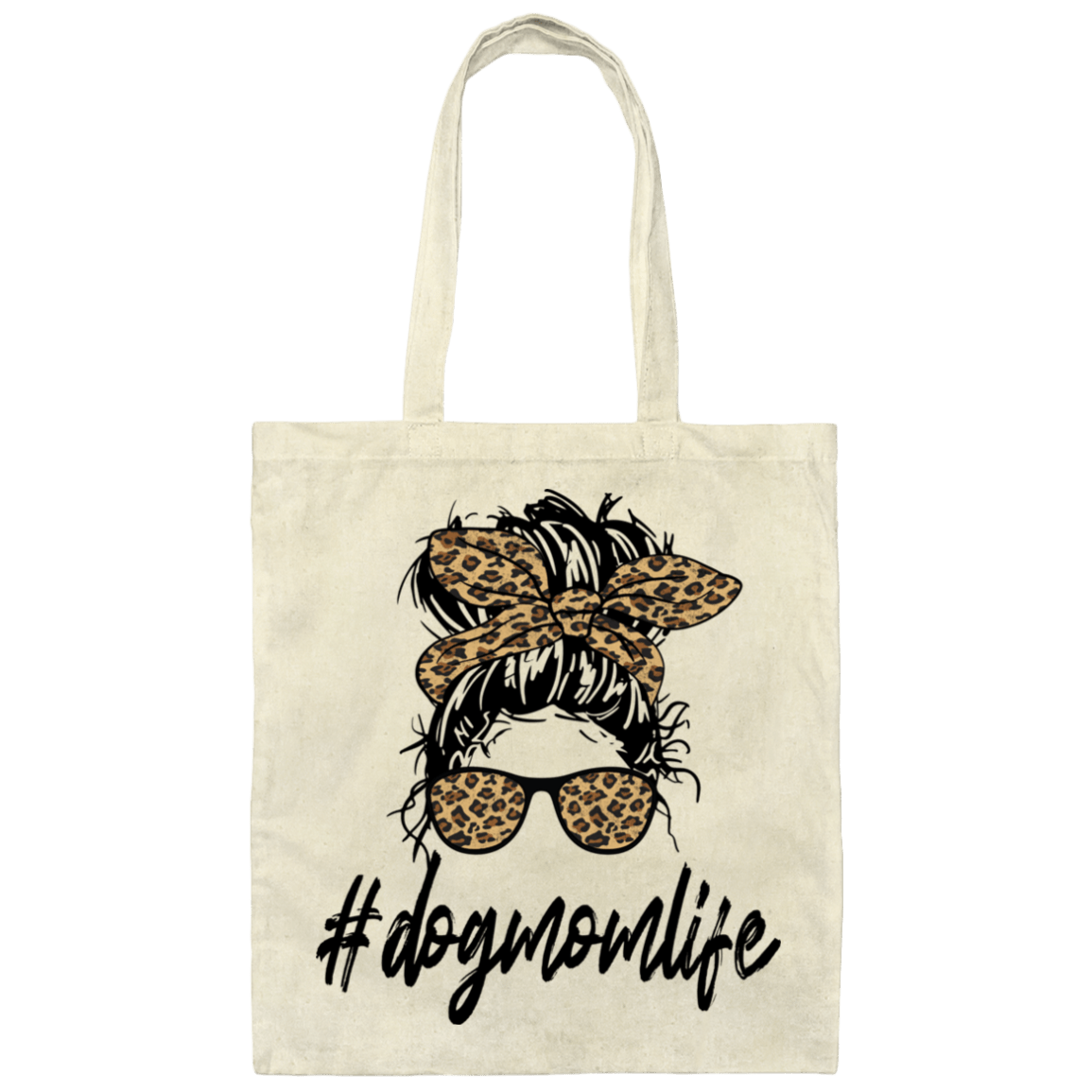 #dogmomlife Canvas Tote Bag - Spoiled Rotten Pup
