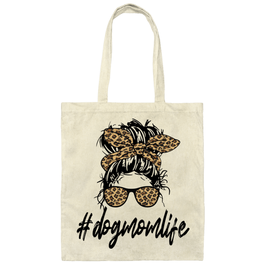 #dogmomlife Canvas Tote Bag - Spoiled Rotten Pup