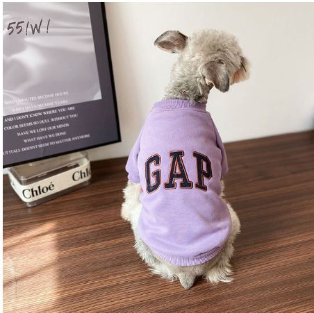 Fleece Crew Embroidered Dog Sweatshirt GAP Inspired - Spoiled Rotten Pup