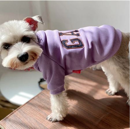 Fleece Crew Embroidered Dog Sweatshirt GAP Inspired - Spoiled Rotten Pup