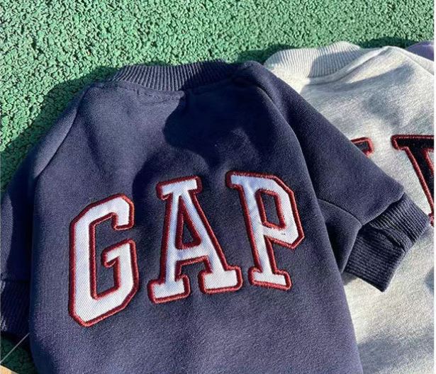 Fleece Crew Embroidered Dog Sweatshirt GAP Inspired - Spoiled Rotten Pup