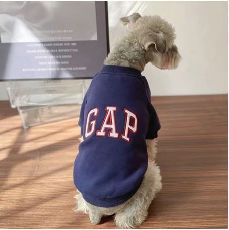 Fleece Crew Embroidered Dog Sweatshirt GAP Inspired - Spoiled Rotten Pup