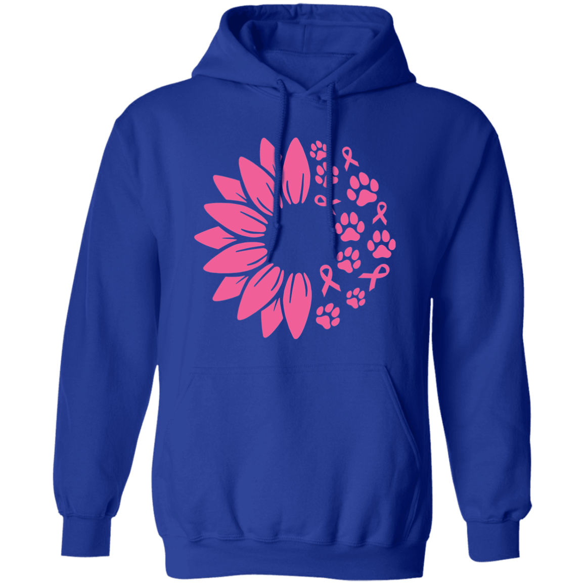 Paws for the Cause Breast Cancer Awareness Long Sleeve T Shirt or Hoodie - Spoiled Rotten Pup