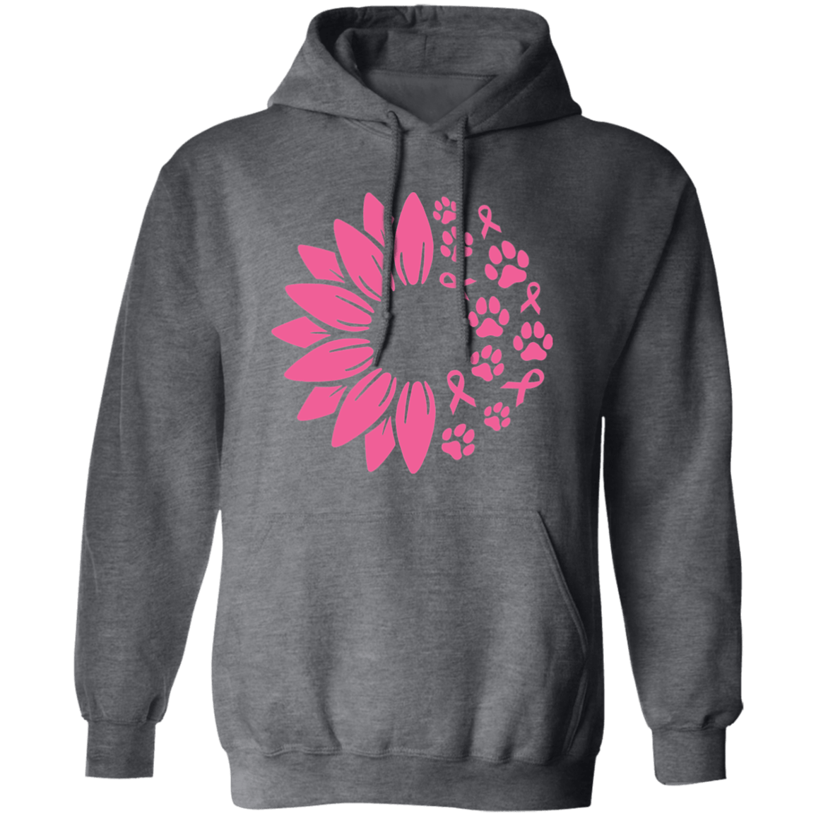 Paws for the Cause Breast Cancer Awareness Long Sleeve T Shirt or Hoodie - Spoiled Rotten Pup