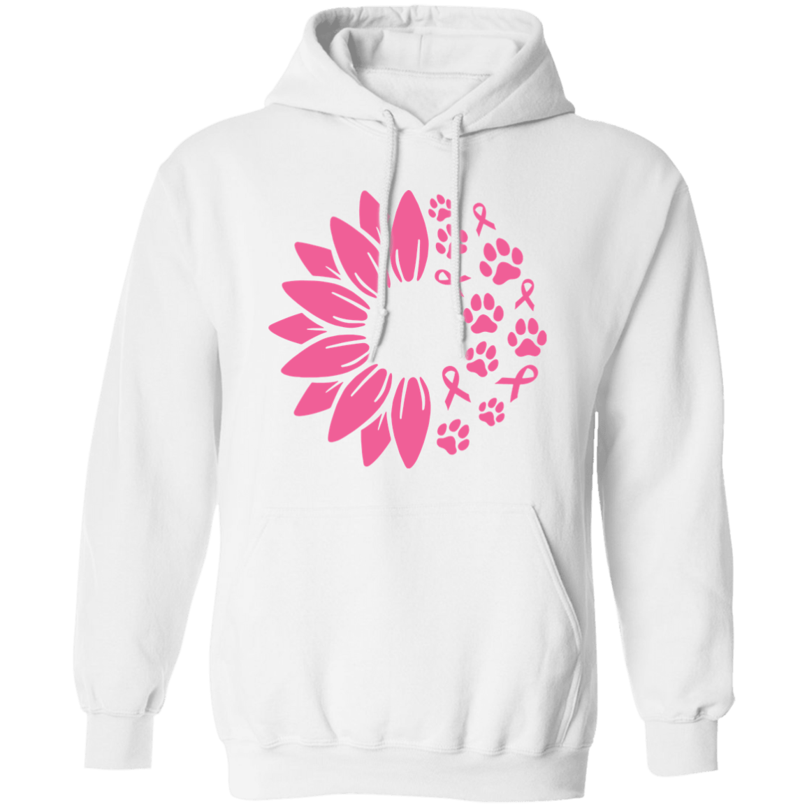 Paws for the Cause Breast Cancer Awareness Long Sleeve T Shirt or Hoodie - Spoiled Rotten Pup