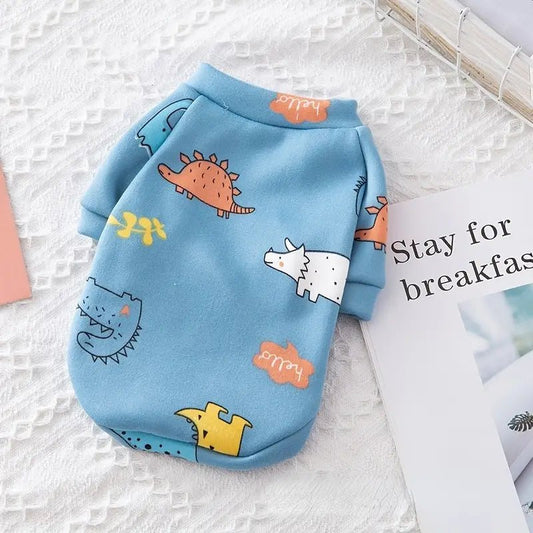 Soft Dinosaur Sweatshirt for Small-Medium Dogs - Spoiled Rotten Pup