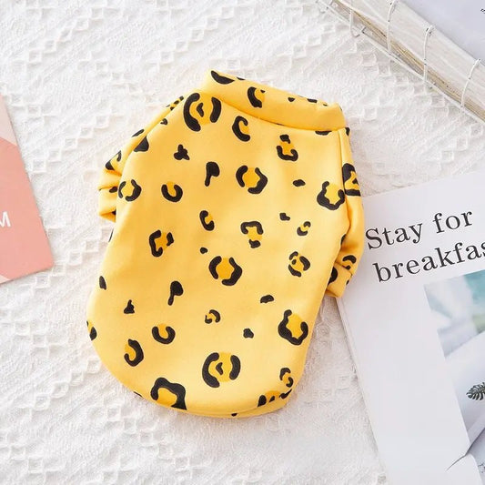 Soft Leopard Print Sweatshirt for Small-Medium Dogs - Spoiled Rotten Pup
