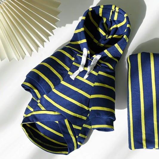 Striped Dog Hoodie for Small Medium Dogs - Spoiled Rotten Pup