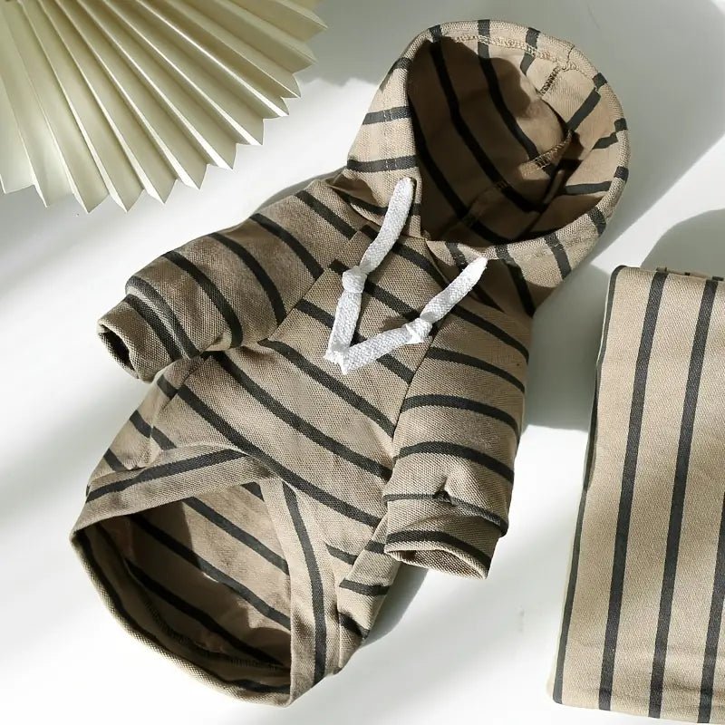 Striped Dog Hoodie for Small Medium Dogs - Spoiled Rotten Pup