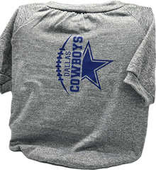 Dallas Cowboys Light Gray Dog T Shirt