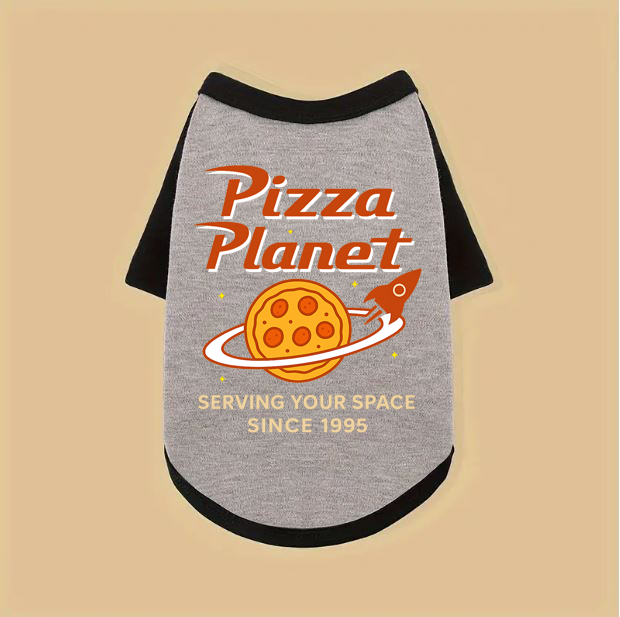 Pizza Planet Dog T Shirt(Black or Raglan)