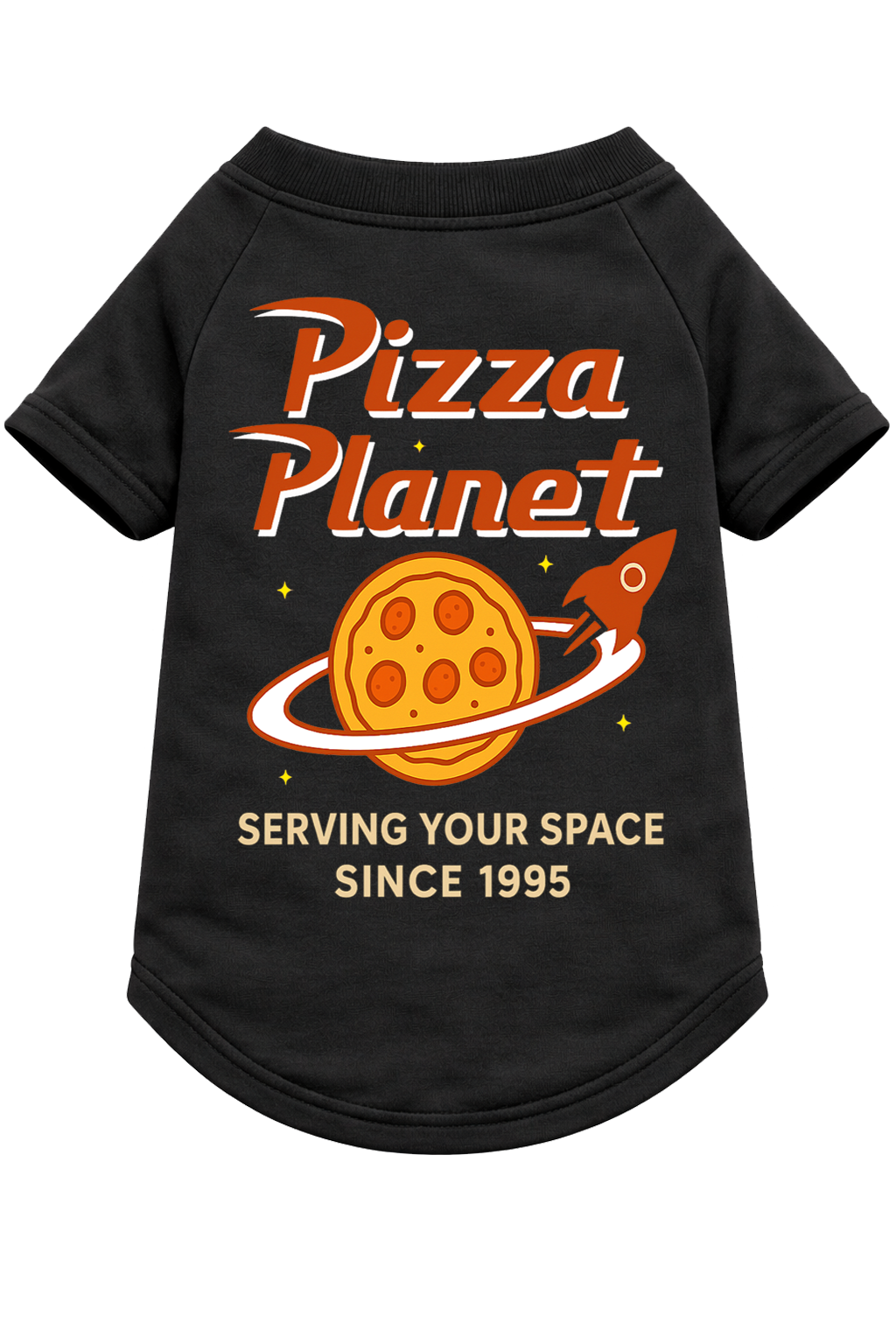 Pizza Planet Dog T Shirt(Black or Raglan)