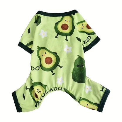 Avocado Cotton Dog Pajamas - Spoiled Rotten Pup