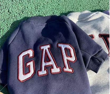 Fleece Crew Embroidered Dog Sweatshirt GAP Inspired - Spoiled Rotten Pup